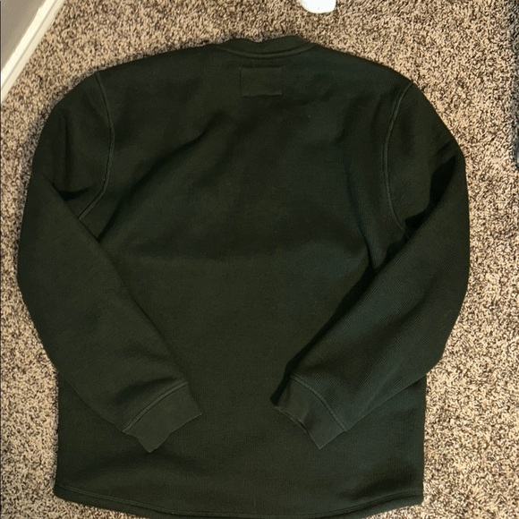 LEE Hunter Green Henley Sweatshirt - Picture 2 of 3